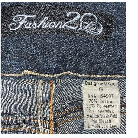 Fashion2Love Two-Toned Skinny Jeans Size Juniors 9 - Picture 5 of 6